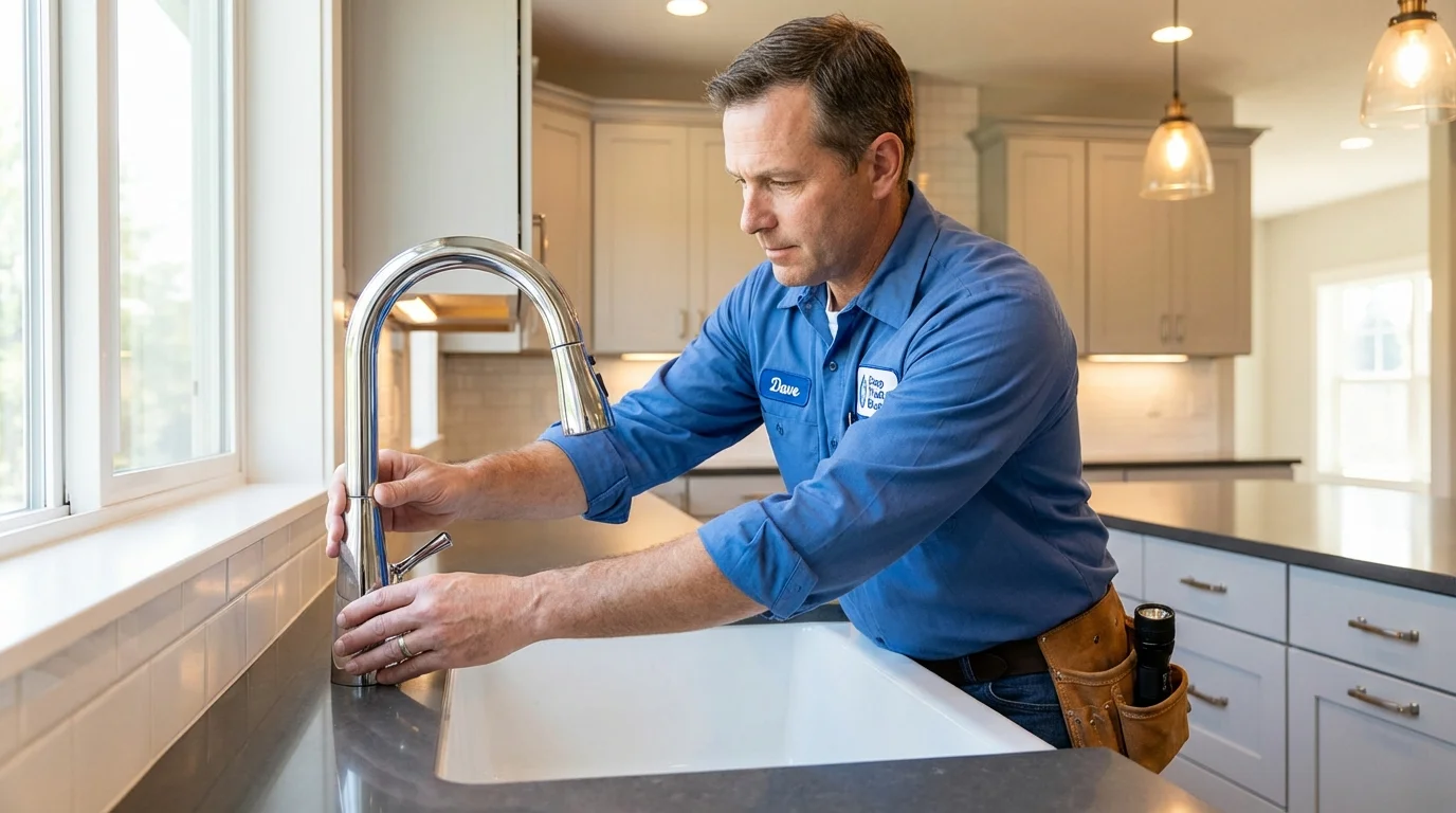 Kitchen faucet installation by Johns Plumbing LLC in Ypsilanti