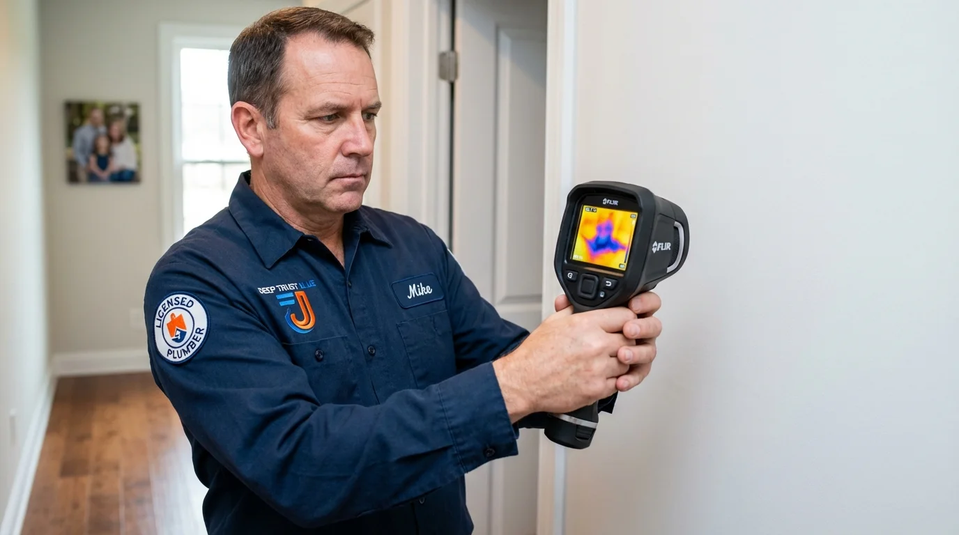 Thermal imaging leak detection by Johns Plumbing LLC in Ypsilanti